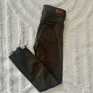 abercrombie hunter green simone high rise ankle jeans - 24x28